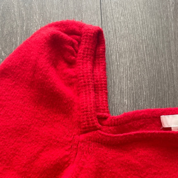 Red Square Neck Sweater - Picture 4 of 5